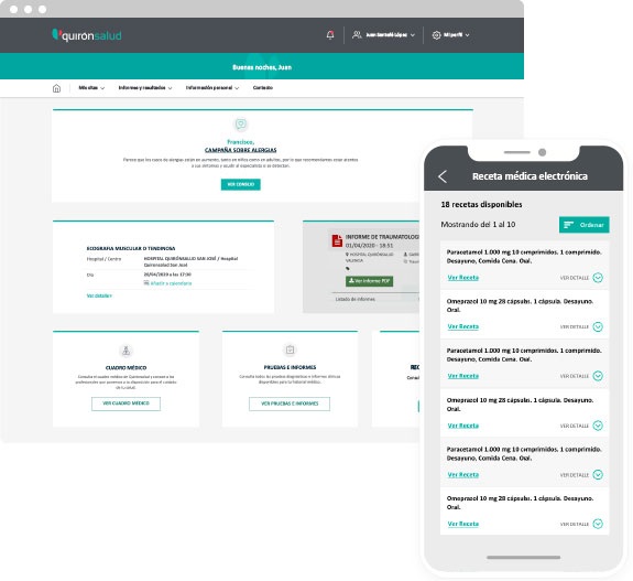 Acceso a Mi Quirónsalud y la receta electrónica