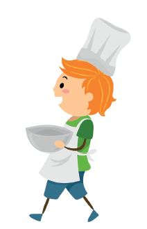 niño cocinando