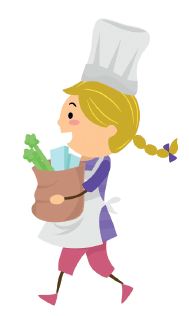 Niña cocinando